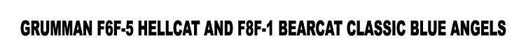 F6F-5 & F8F-1 BLUE ANGELS